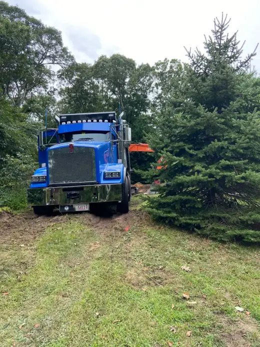Leaching field trench with inspection port
